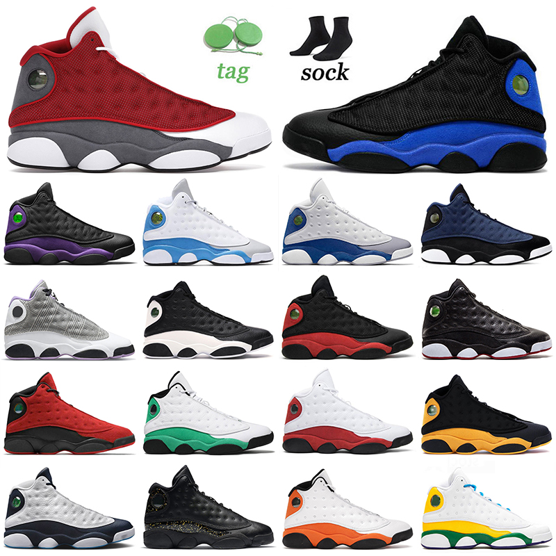 

13 13s Jumpman Hyper Royal Basketball Shoes Red Flint Court Purple Houndstooth Playoff Starfish Obsidian Reverse Bred Lucky Green Mens Women Trainers Sneakers 36-47, C47 reverse bred 40-47