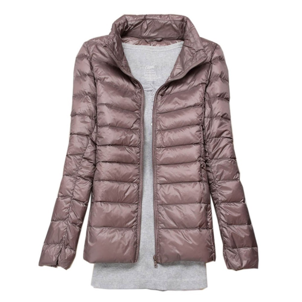 

2020 Coat Female New Ultra Light White Duck Thin Hot Winter Puffer Portable Windbag Down Jacket Sg00, Lake