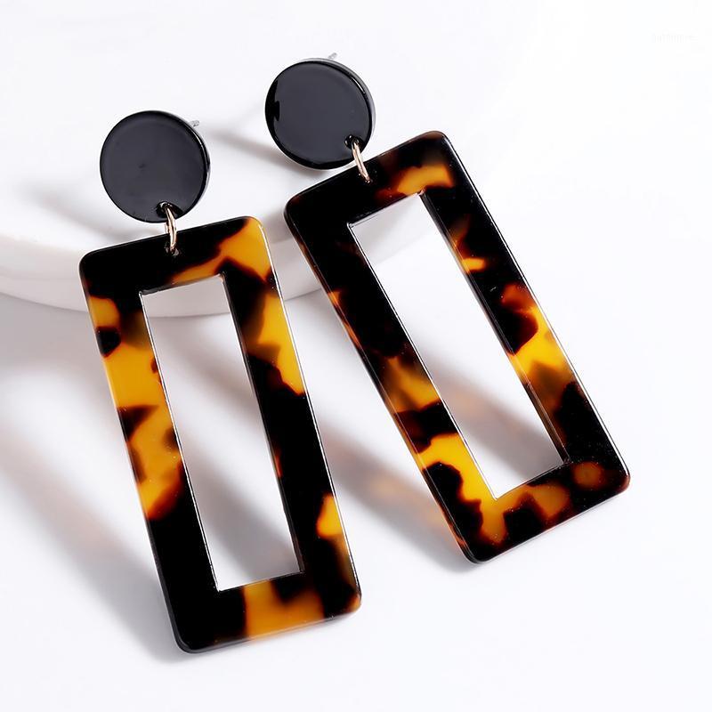 

Vintage Geometric Long Square Acrylic Drop Earrings For Women Leopard Print Rectangle Statement Dangle Resin Jewelry Wholesale1