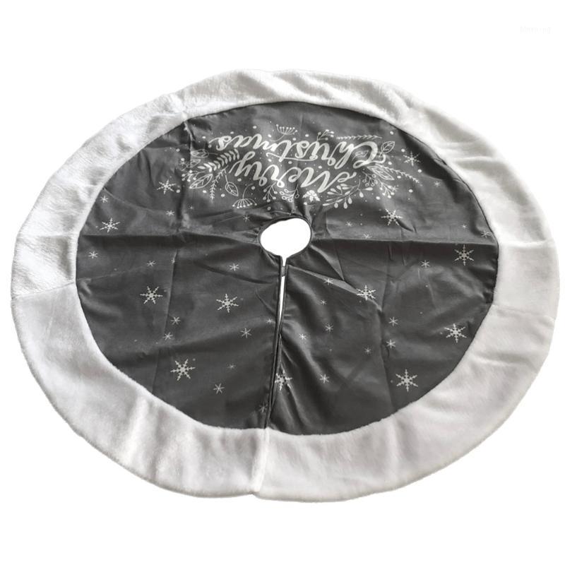 

1 Pc Christmas Tree Skirt Decorative Props Party Tree Apron Floor Ornaments Grey1