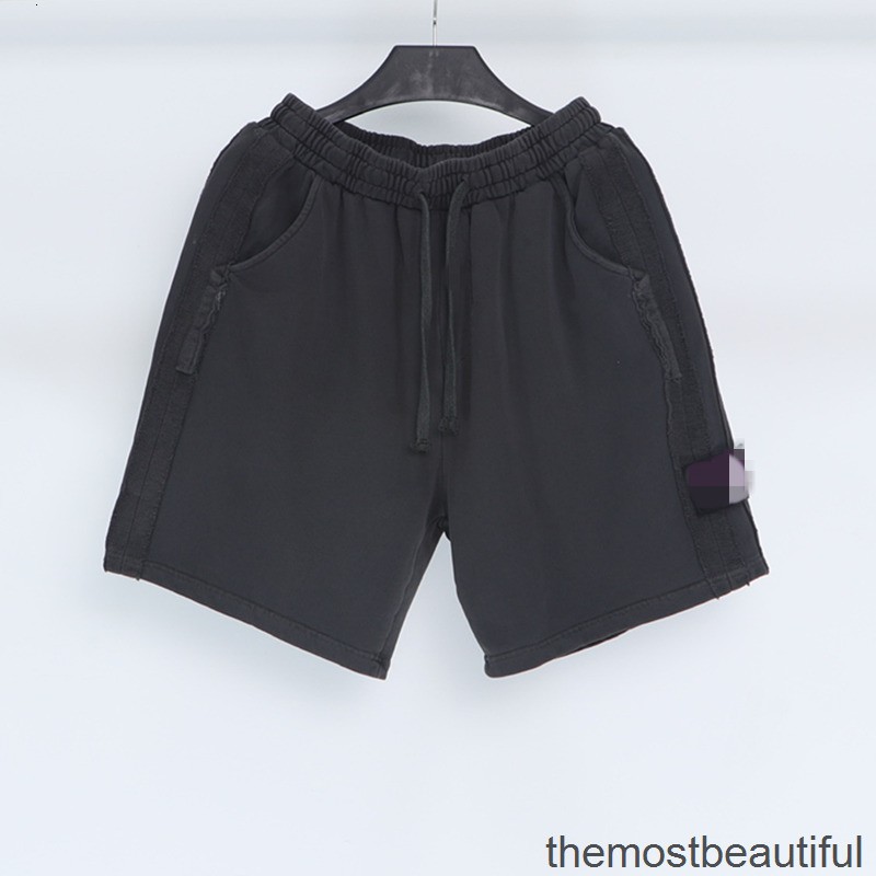 

Men's Shorts cotton loose Summer leisure time lovers motion Beach pants run Fashion and comfort violet Embroidered Badge KPDY, 1# packing bag