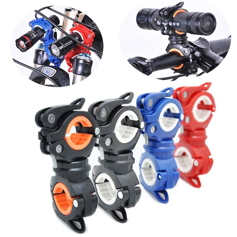

Bike Lights Multifunction Bicycle Light Bracket Lamp Holder LED Torch Headlight Pump Stand Quick Release Mount 360 Degree Rotatable