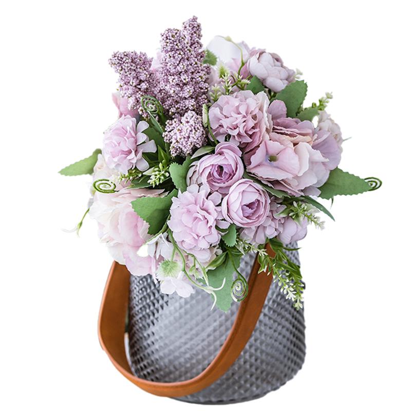 

30cm Rose Bouquet For Home Decoration Accessories Plastic Artificial Flowers Birthday Party Valentine's Day Wedding Decorative, White