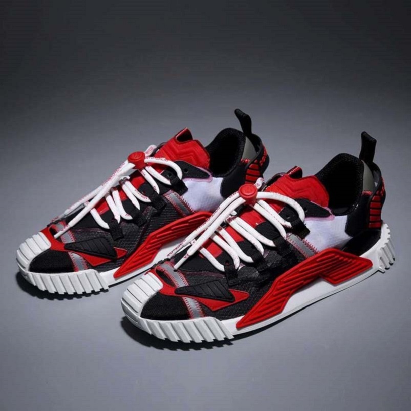 

Fashion Best Top Quality real leather Handmade Multicolor Gradient Technical sneakers men women famous shoes Trainers shoe02 03, #2
