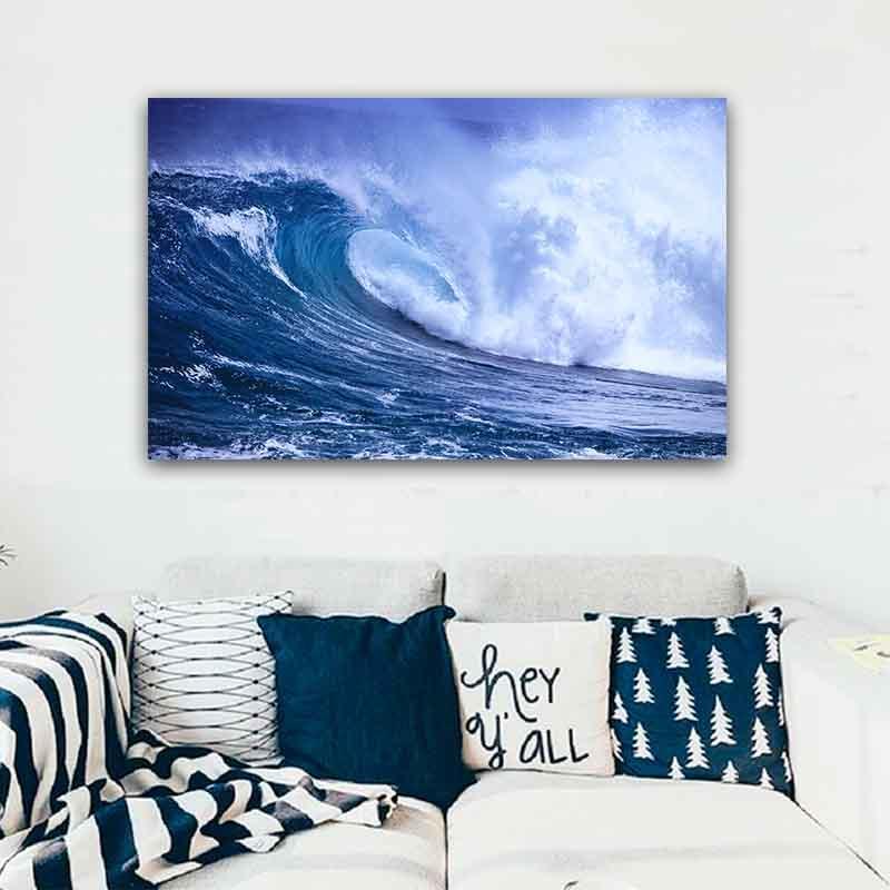 

Paintings Seascape Wall Painting Blue Ocean Sea Waves Printed Canvas For Living Room Art Pictures No Frame