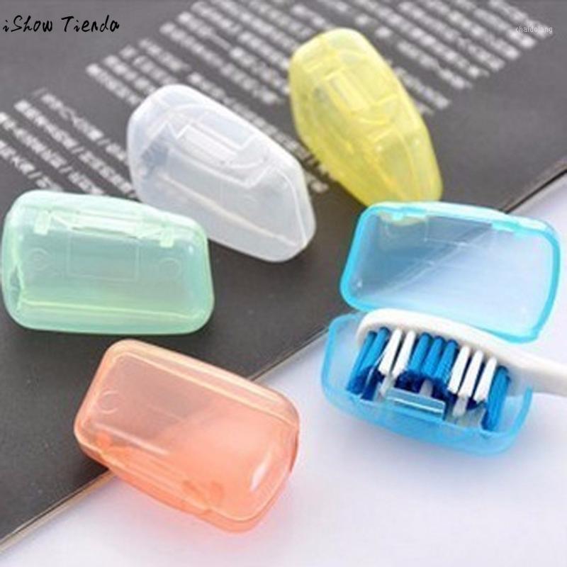 

5 Piece Set Portable Travel Toothbrush Cover mini box Wash Brush Cap Boxes1