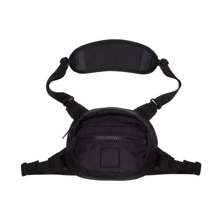 

19ss Stone Unisex Fanny Pack Bag Fashion Waist Men Canvas Hip-Hop Belt Messenger 18SS Small Shoulder Bags Bumbag, Black