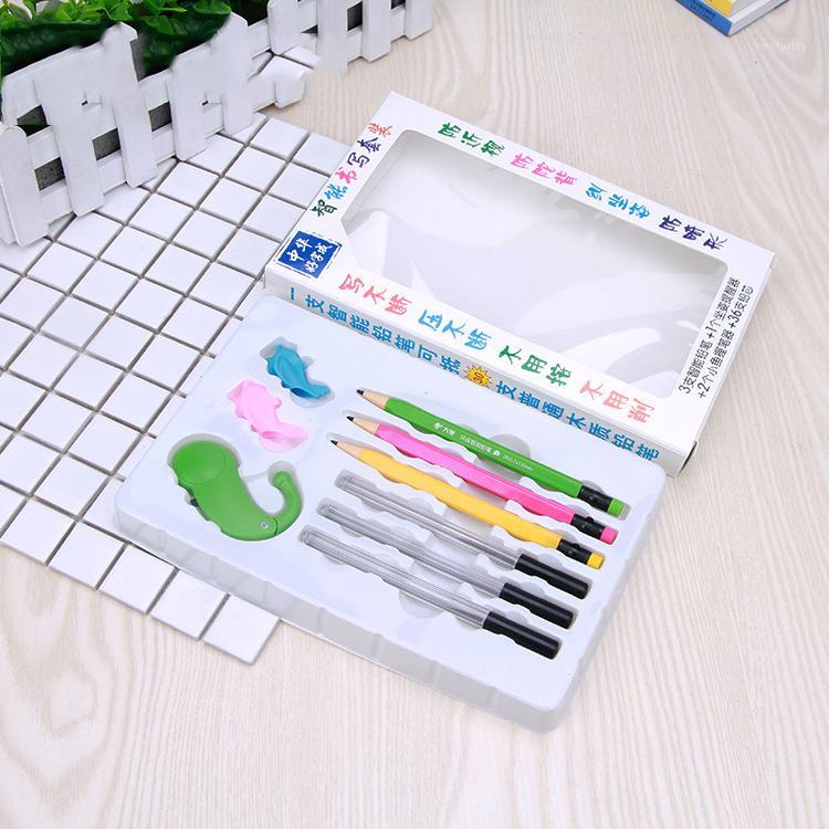 

Intelligent Writing Suit Stationery Set with Pencils Sitting Posture Reminder 0.7mm Pencil Lead Posture Correction Grip for Kids1, One set