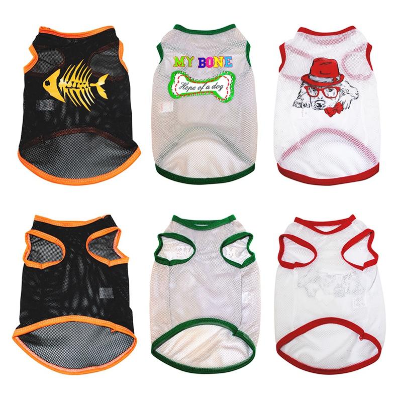 

Cute Pet Dog Clothes Cartoon Pet Clothing Dog Cooling Mesh Vest Soft Puppy Dogs Clothes Summer Shirt Casual Vests For Puppy