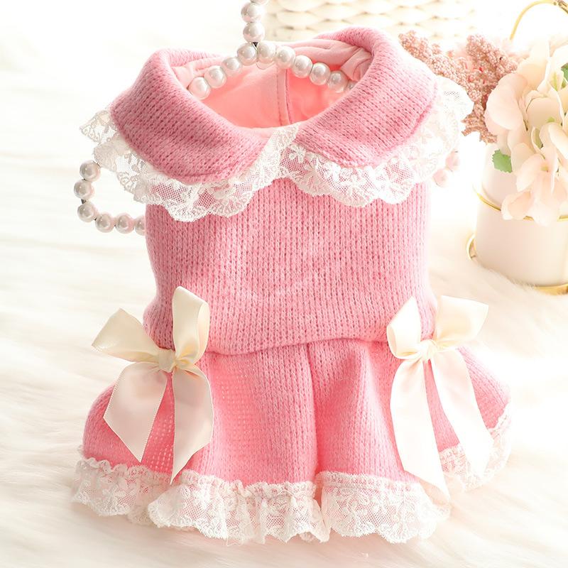

Cute Dog Dress Winter Cat Dog Clothes Pet Dresses Princess Skirt Chihuahua Yorkshire Terrier Poodle Pomeranian Puppy Costume, White