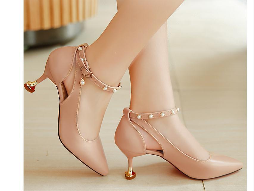 

2021 Women's Shoes in Spring and Autumn New Style Fine Heel Pointed End @3107 G6U4, Black