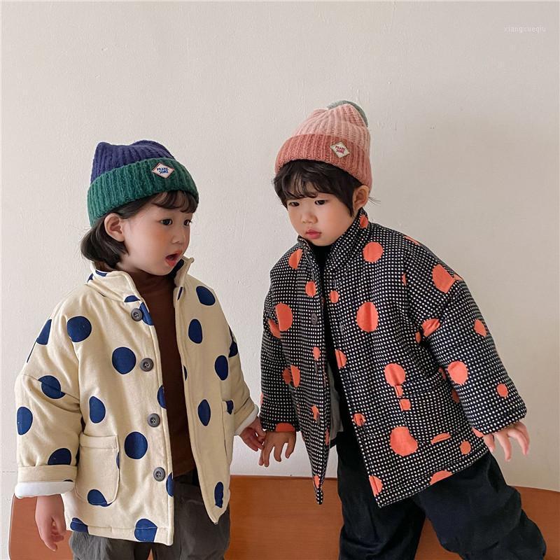 

Korean Style Winter Girls And Boys Thick Dot Quilted Cotton Jackets 2020 Children Thicken Warm Casual Coats Toddler Kids1, Black