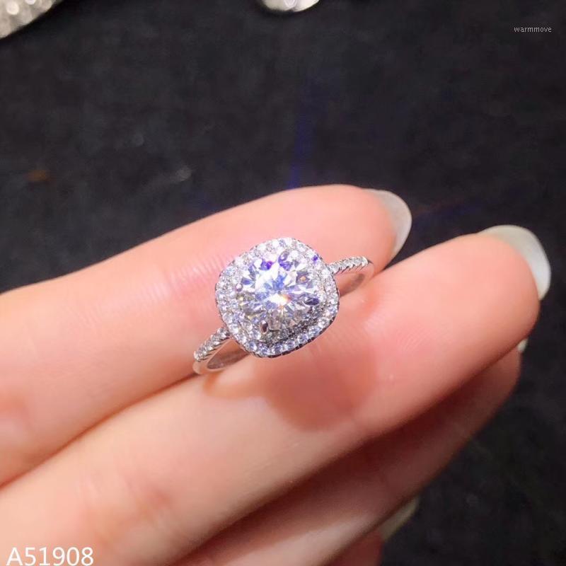 

KJJEAXCMY Fine Jewelry 925 sterling silver inlaid with Mossex diamond girl ring new with certificate 1.0 shiny qhsja rutiy1