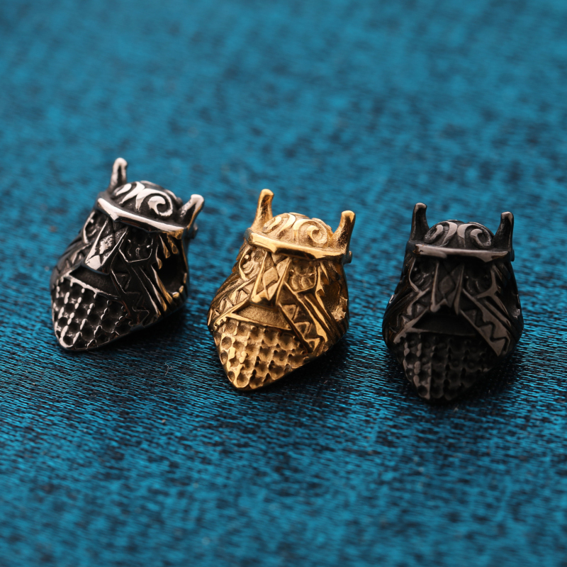 

Cool Design DIY Metal Jewelry Making 15*11MM Gold/Black/Silver Plated Stainlesss Steel Helmet Charm