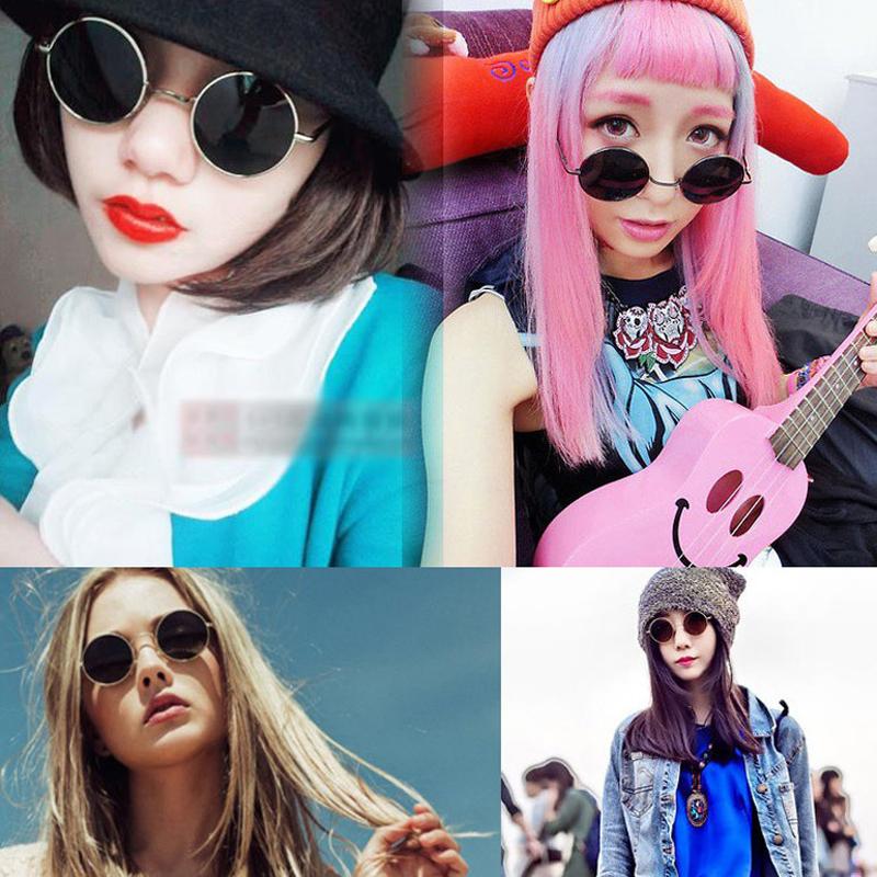 

Retro Classic Vintage Round Polarized Sunglasses Men Brand Designer Sun Glasses Women Metal Frame Black lens Eyewear Driving