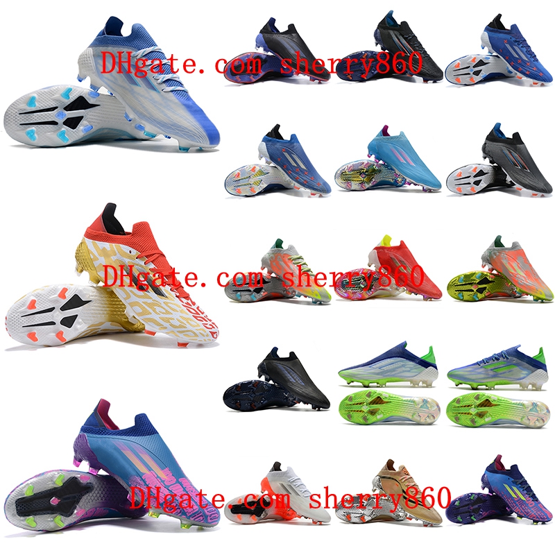 

2022 top quality mens soccer shoes s X Speedflow+ FG Speedflow.1 cleats football boots scarpe da calcio, White;red