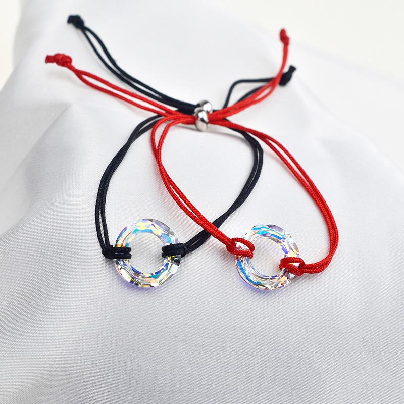 

Baffin Circle Beads Bracelet Crystals From Lucky Red Black Rope Chain Couple Bangles For Men Women Kids Wish Jewelry