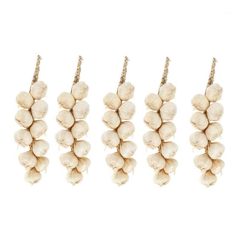 

5Pcs Artificial Garlic Strings Vegetable Kitchen Garden Home Decor Purple/White Artificial Garlic Strings1