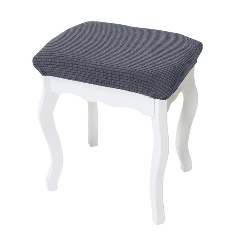 

2pcs Stretch Bar Washable Protector Checked Jacquard Chair Seat Stool Cover Slipcover Furniture Universal European Style Elastic