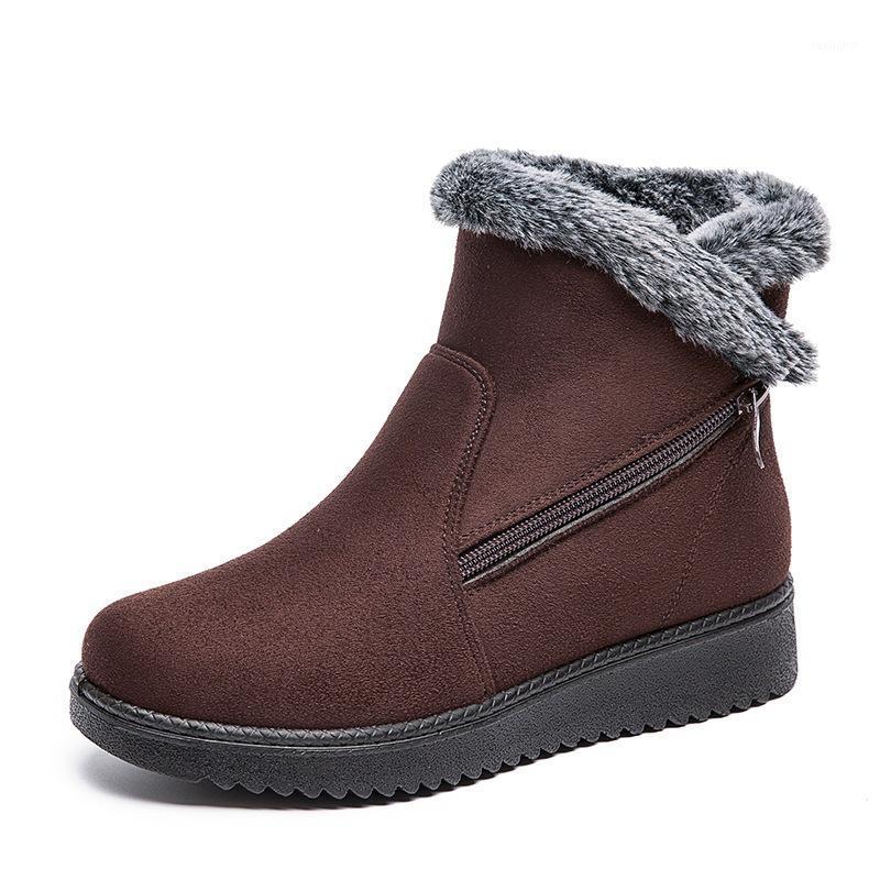 

Winter New Snow Boots Women Plus Velvet Warm Thick Boots Shorts Large Size Women's Shoes Middle-aged Cotton Shoes Mother1, Red