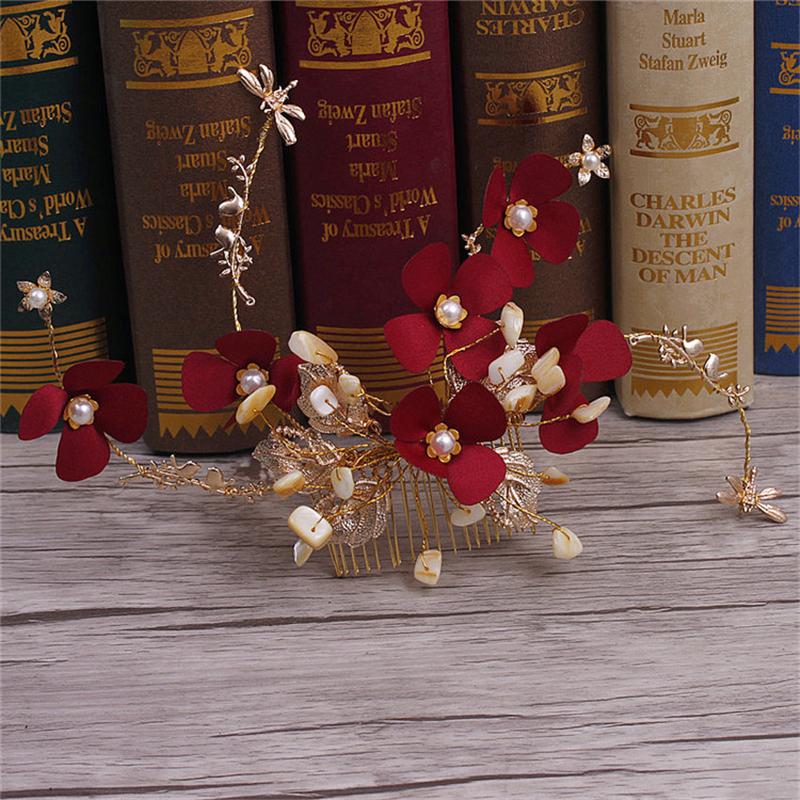 

&BYX Crown For Beauty Handmade Flower Hair Combs ornaments For Women Wedding Hair Bridal Tiara Accessory Fashion Jewelry 7813