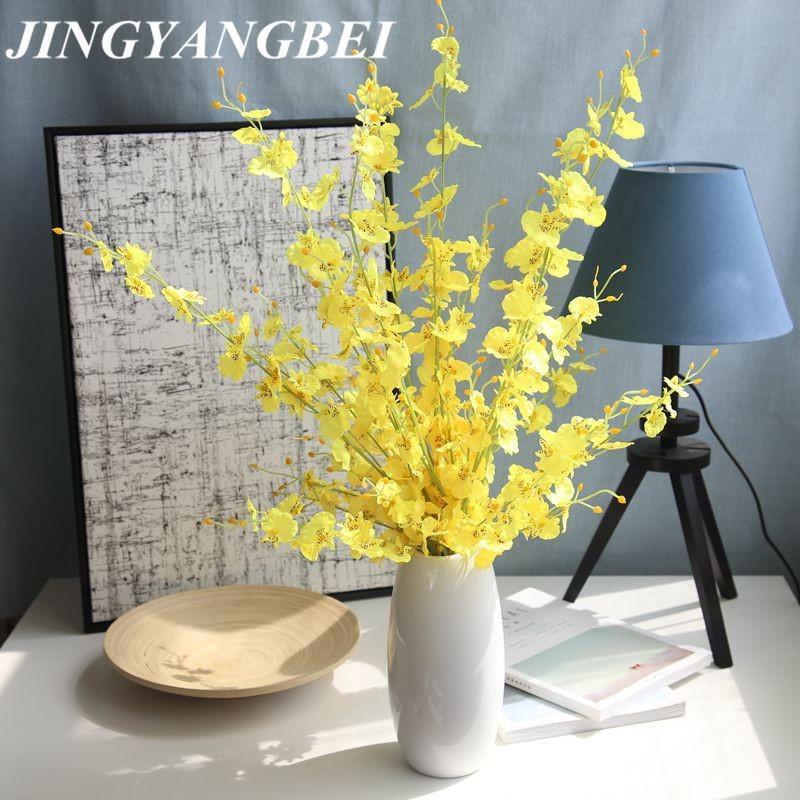 

100CM Silk Oncidium orchids Artificial flowers simulation flower Dance Orchid continental For wedding Home decoration, Blue