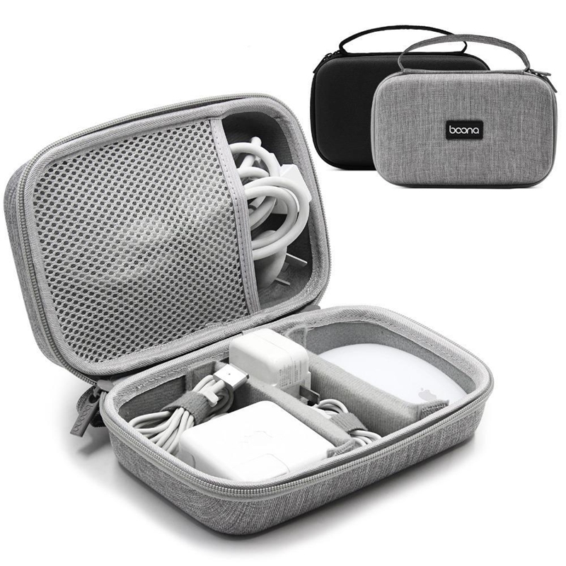 

Travel EVA Digital Storage Bag Laptop Power Adapter Organizer Case USB Gadget Rangement Multifunction Cable Earphone Wire Cases Y200714, Black