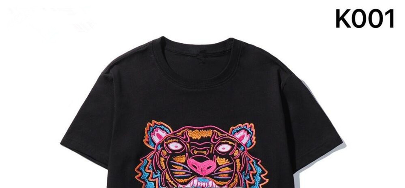 

2021 spring new women's men's embroidery short-sleeved T-shirt fashion casual designer round neck T-shirt Tees Best quality, White