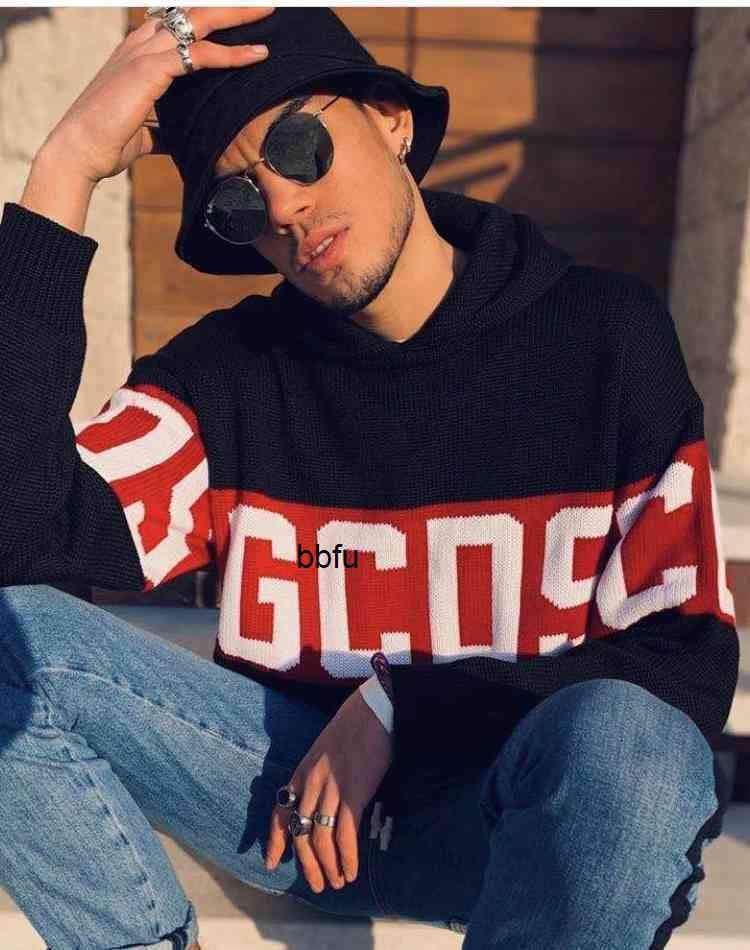 

and Women's Men's Sweater GCDS Letters Winter Knit Printing Long-sleeved Round Neck Pullover, Red