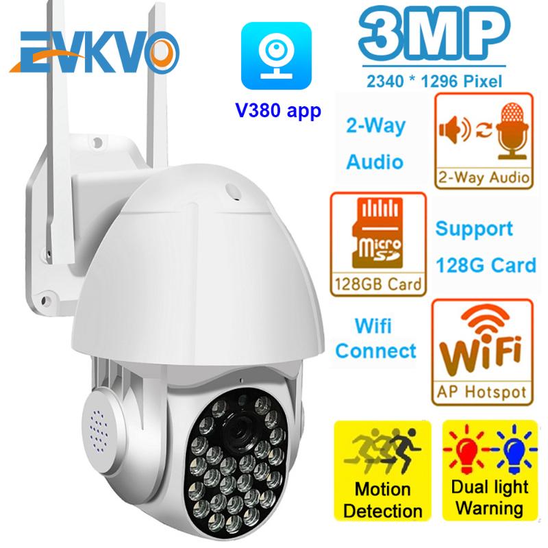 

3MP Wifi PTZ IP Camera Outdoor H.265 4X Digital Zoom Ai Human Detection WiFi Camera Motion Detection CCTV Waterproof IP
