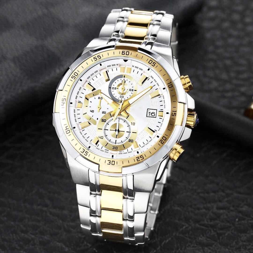 

Hot selling EFR-539 sports casual men's watch iced out watch Japanese movement all functions can be operated