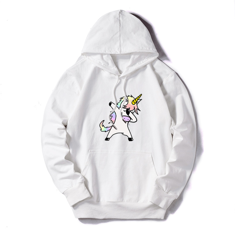 

Unicorn Print DIY Sweatshirts Womens Solid Color Hoodies Womens Casual Sweatshirts Lady Fashion Outdoor Sportwear Long Sleeve, Black