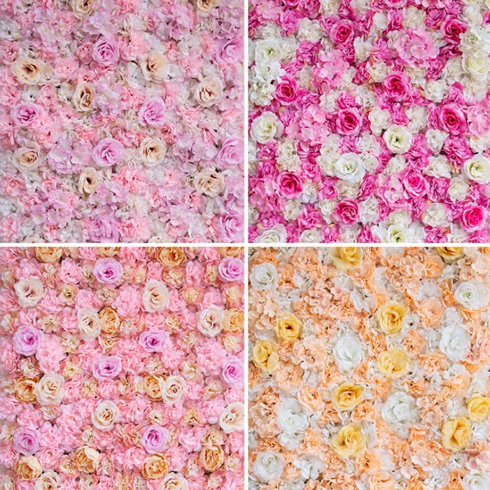 

40x60cm Artificial Flower Backdrop for Wedding birthday baby shower party Decor Wall Romantic Wedding decor Silk Rose Wh