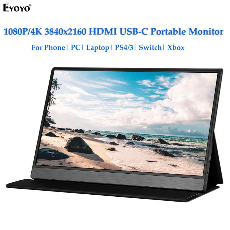 

Eyoyo 12.5" Ultrathin Portable Gaming Monitor TYPE USB C 1080P 4K laptop Second Screen Display for Phone PC Switch PS4 XBOX