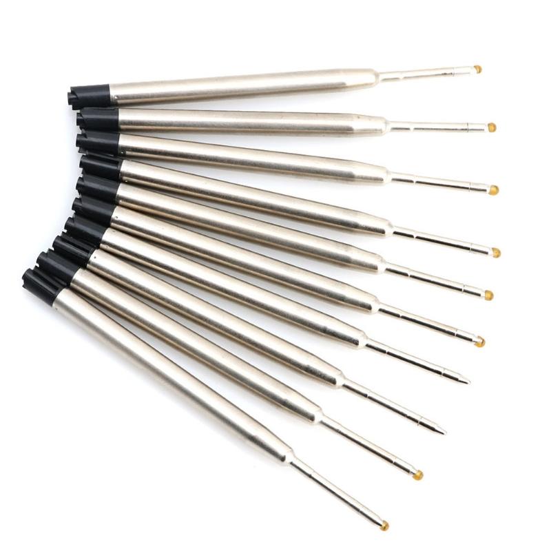 

10pcs Universal Standard Style Blue Ink 1MM Medium Nib Ball Point Pen Refills DXAB
