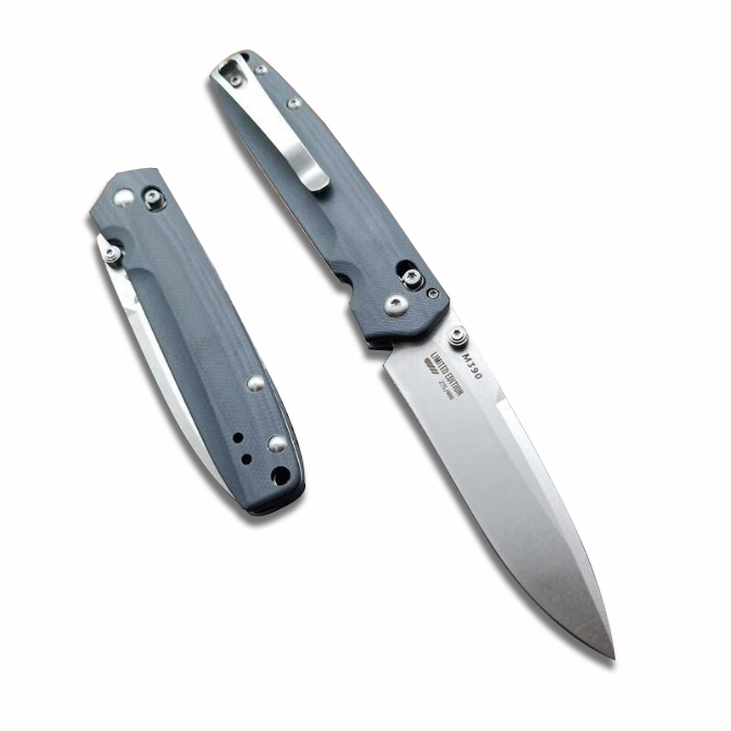 

wholesaler Benchmade BrowningÂ 485 Flipper Titanium Pocket Folding Knife 440C 57HRC Tactical Camping gear Hunting Survival Knives EDC tool