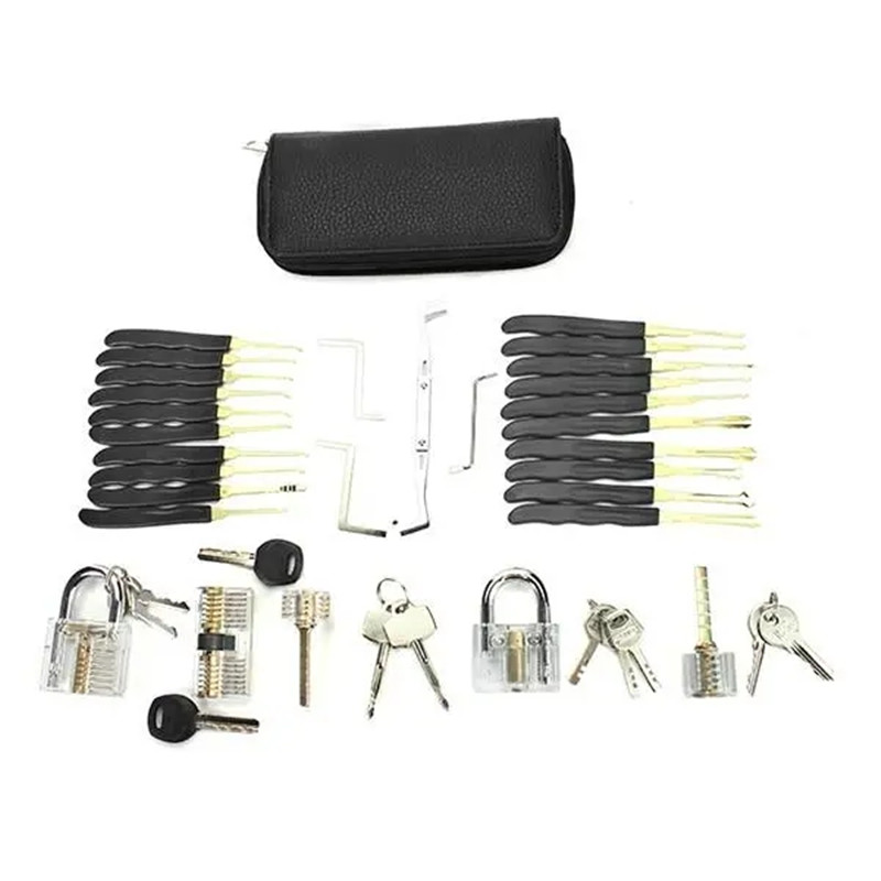 

Locksmith Supplies 24pcs Single Hook Lock Pick Sets 5Pcs Transparent Lock Practice Training Skill Set