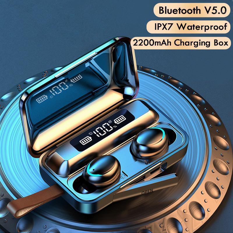 

TWS Bluetooth Earphones Wireless Headphone With Microphone 8D Stereo Sports auriculares Headsets Waterproof Bluetooth Earphones1, Black