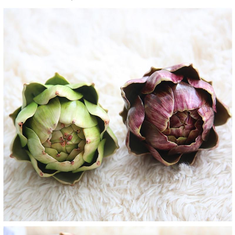 

Artificial Plant Artichoke Plastic Flower Pineapple Head Small Bonsai Succulent Plant Home Party Craft Decoration Bionic, Purple
