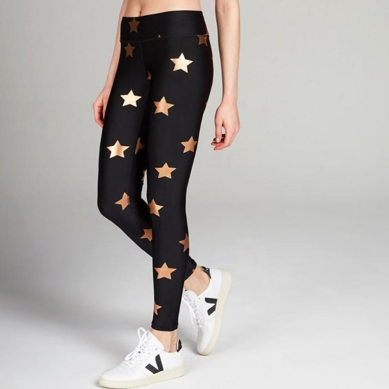 

Sexy Women Stars Tights Leggings Elastic Waist Stretch Pencil Pants Jeggings, Black