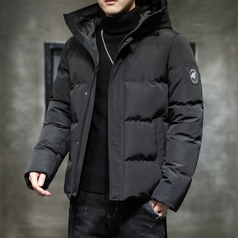 

Men's Winter Coat 2020 New Student Korean Short Down Tooling Cotton Padded Jacket Fashion Brand, White