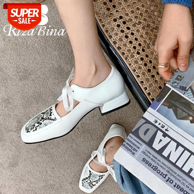

RIZABINA Size 32-43 Women Flat Shoes Lace Up Mix Color Women Shoes Fashion Casual Party Club Footwear #SD2Z, Black