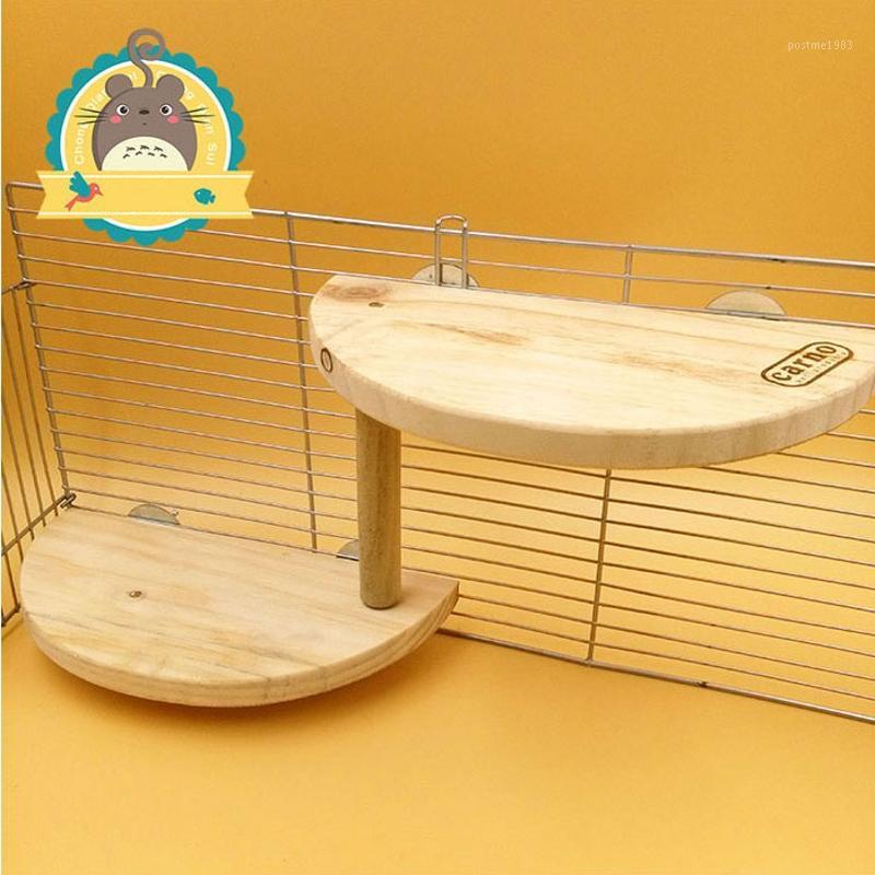 

CARNO 2-Tier Small Pet Toy Wooden Cage Platform Shelf Stand Board for Chinchilla Hamster Squirrel Rat1