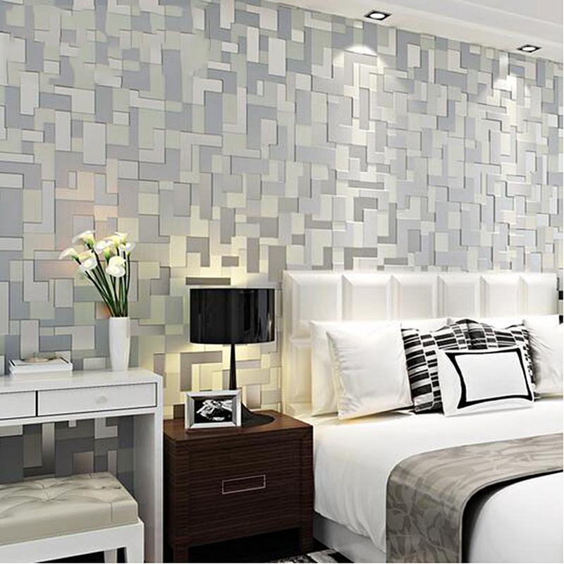 

100x53cm 3D Mosaic Lattice Non-woven Wallpaper DIY Embossed Living Room TV Background Wall Decoration Materials
