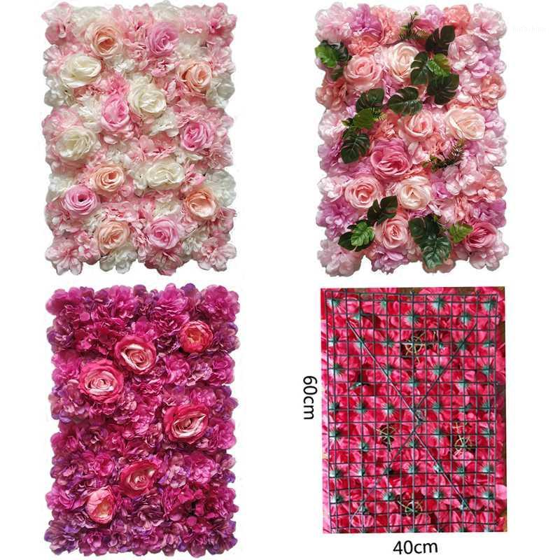 

Artificial Flowers Wall Decoration 24"x16" Decorative Silk Flower Panels Flower Wall for Home Party Wedding Backgdrop Decor1