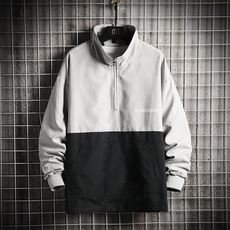

Mens Jacket Men 2020 Autumn Patchwork Windbreakers Korean Hip Hop Japanese Streetwear Harajuku Grey Jackets For Men, Red jacket men