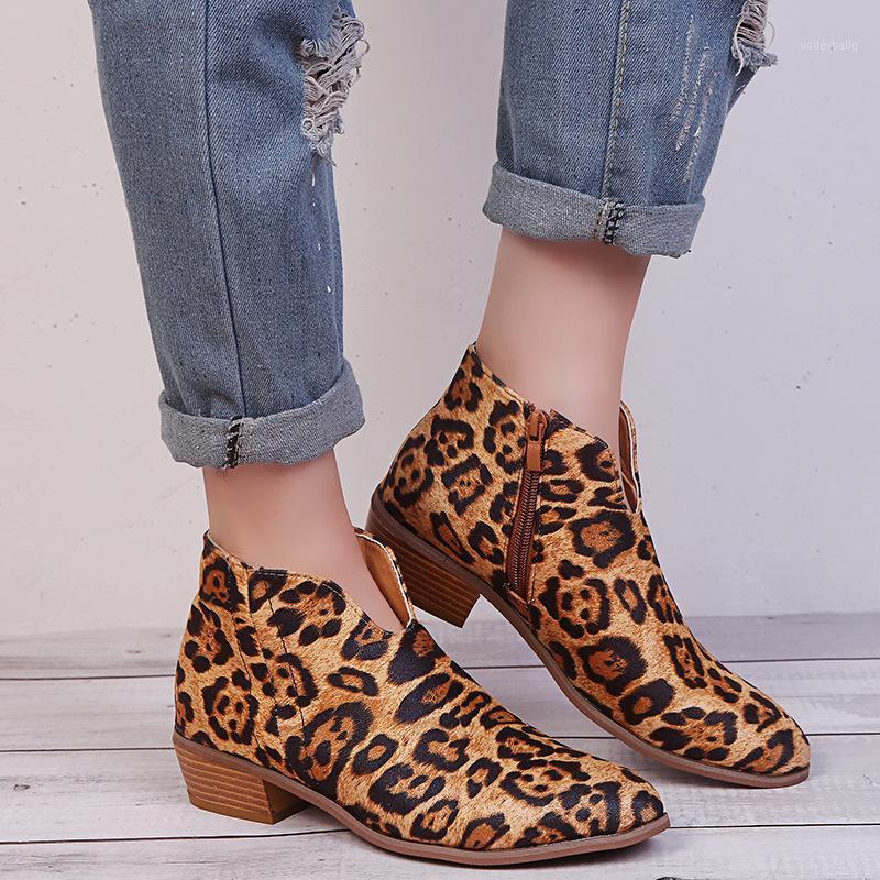 

autumn and winter explosions women's booties bare boots deep V sexy booties fashion leopard print women's boots have large size1, Apricot