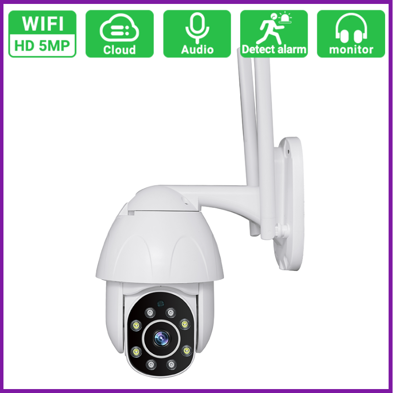 

1080P PTZ Wifi IP Camera Outdoor Smart Alarming AI Human Detect Wireless Camera H.265 P2P ONVIF Audio 3MP Security CCTV