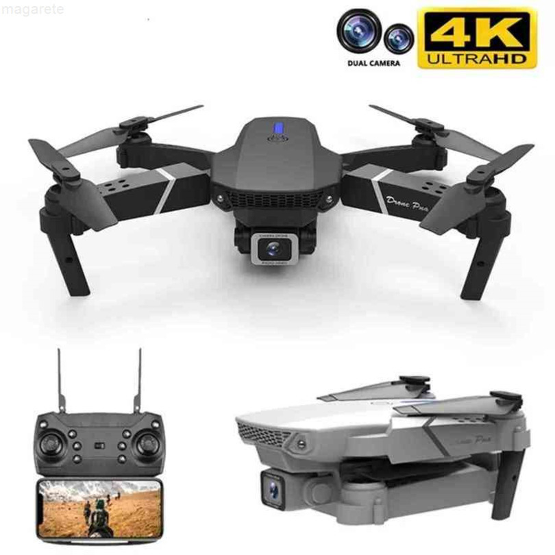 

E525 4K dual HD, professional wireless camera FPV RC, helicopter height positioning, maintain height, folding toys, 2021 Mini UAV, On camera-bag