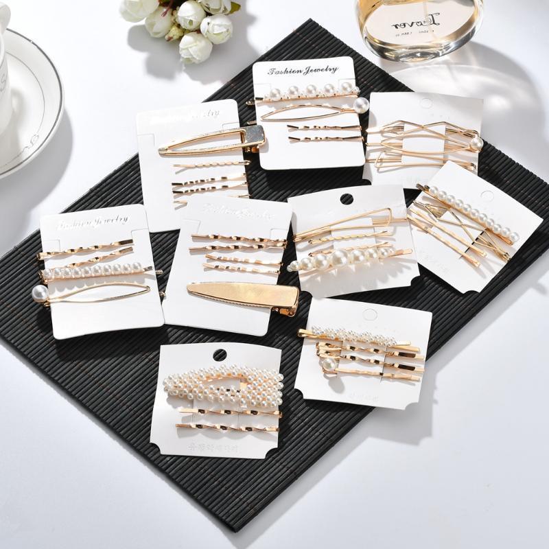 

Hair Clips & Barrettes MESTILO 3Pcs/Set Pearl Metal Clip Hairband Comb Bobby Pin Barrette Hairpin Headdress Accessories Beauty Styling Tools